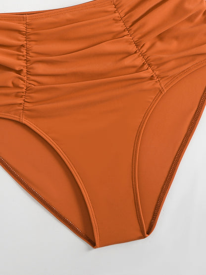 Sleek Twist High-Waist Bikini Set